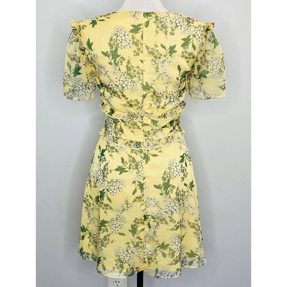 Keepsake the Label Foral Ruffled Mini Dress Womens XS Twee Flirty Spring Femme - Picture 4 of 12
